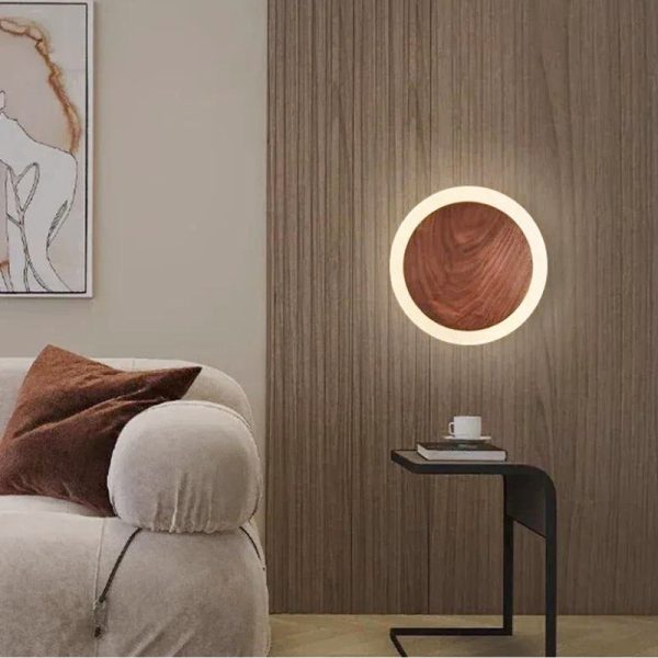 applique murale bois brut