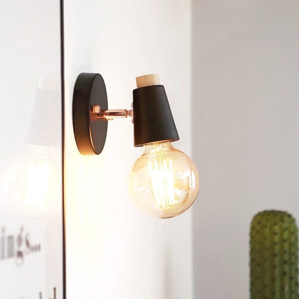 applique murale bois et verre