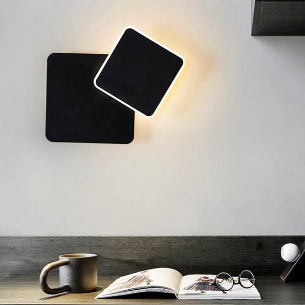 Applique Murale Carrée Noire