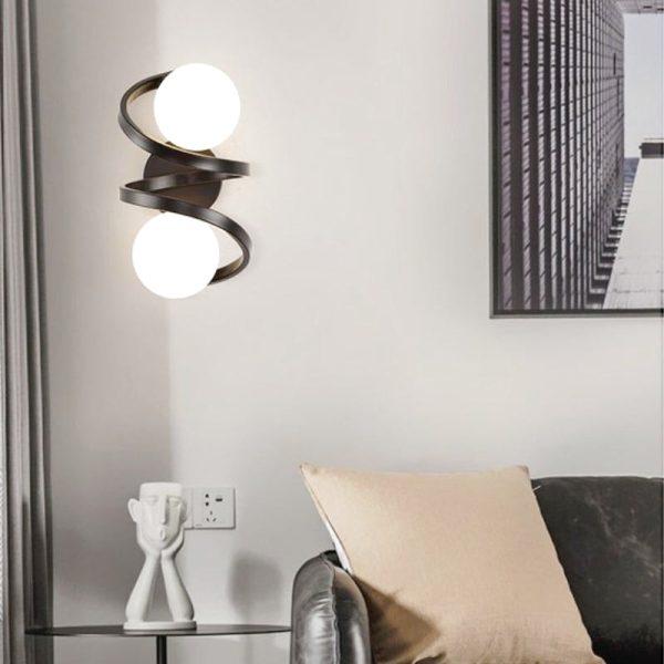 applique murale double noire