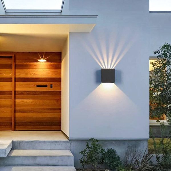 applique murale extérieur cube