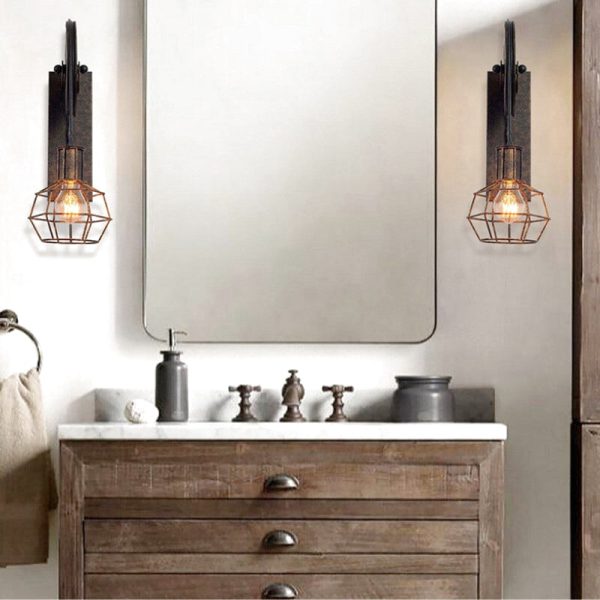 applique murale industrielle poulie