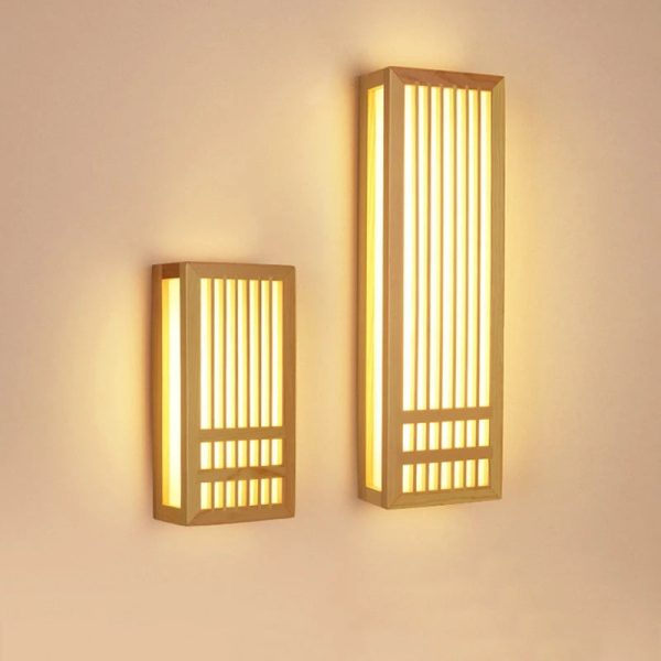 applique murale LED en bois