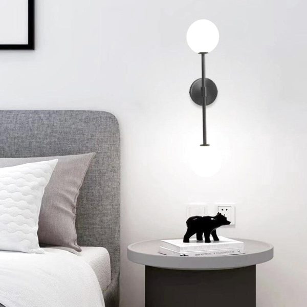 applique murale noire ronde