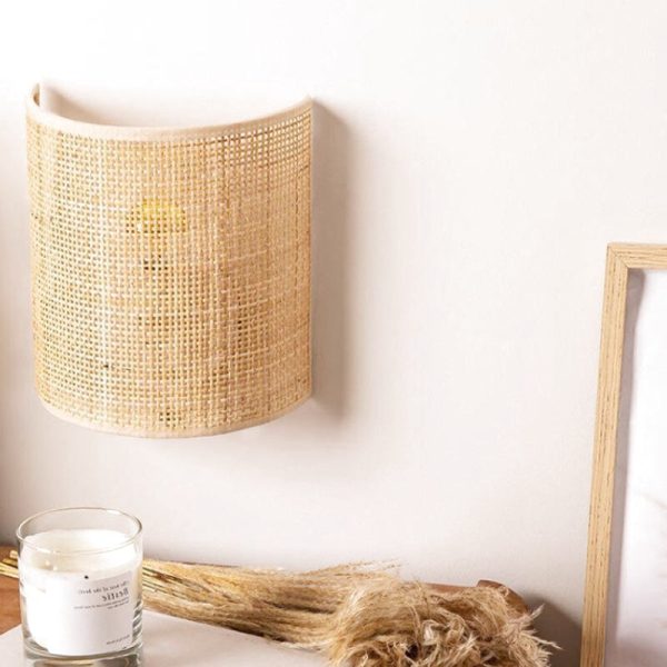 applique murale rotin osier