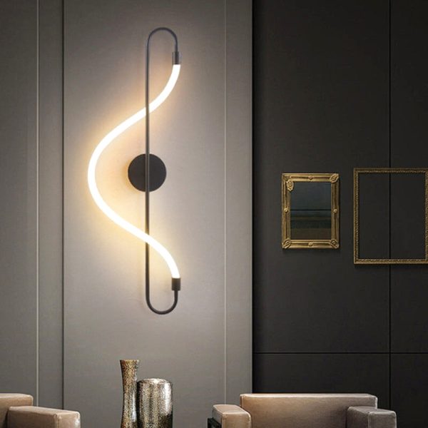 applique murale tube noir